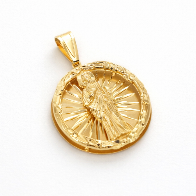 Pendants St. Jude 3D Gold Pendant in 10K Pochy Jewelry in Miami
