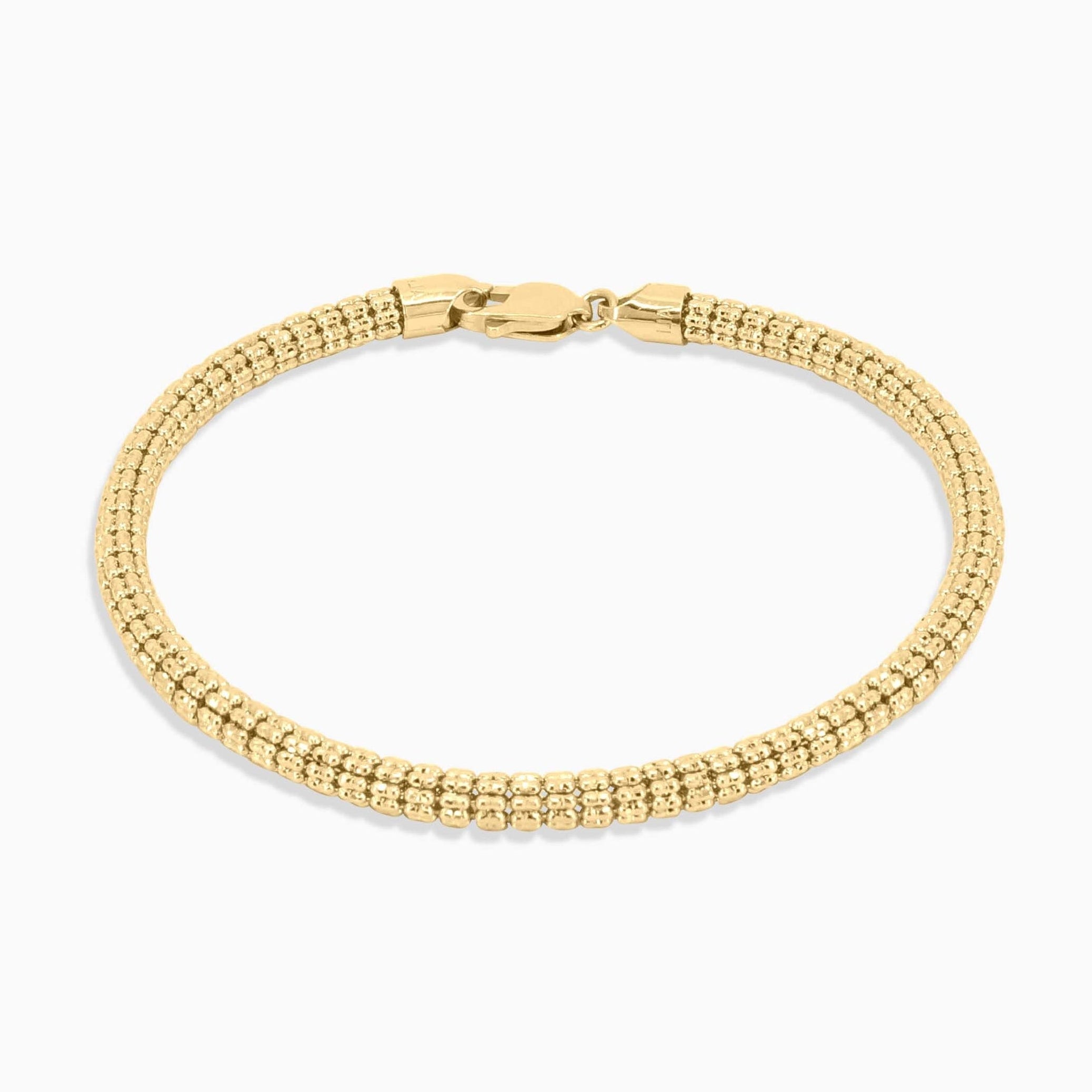 Men's Bracelet 4.5mm Ice link Bracelet in 10k Pochy Jewelry in Miami