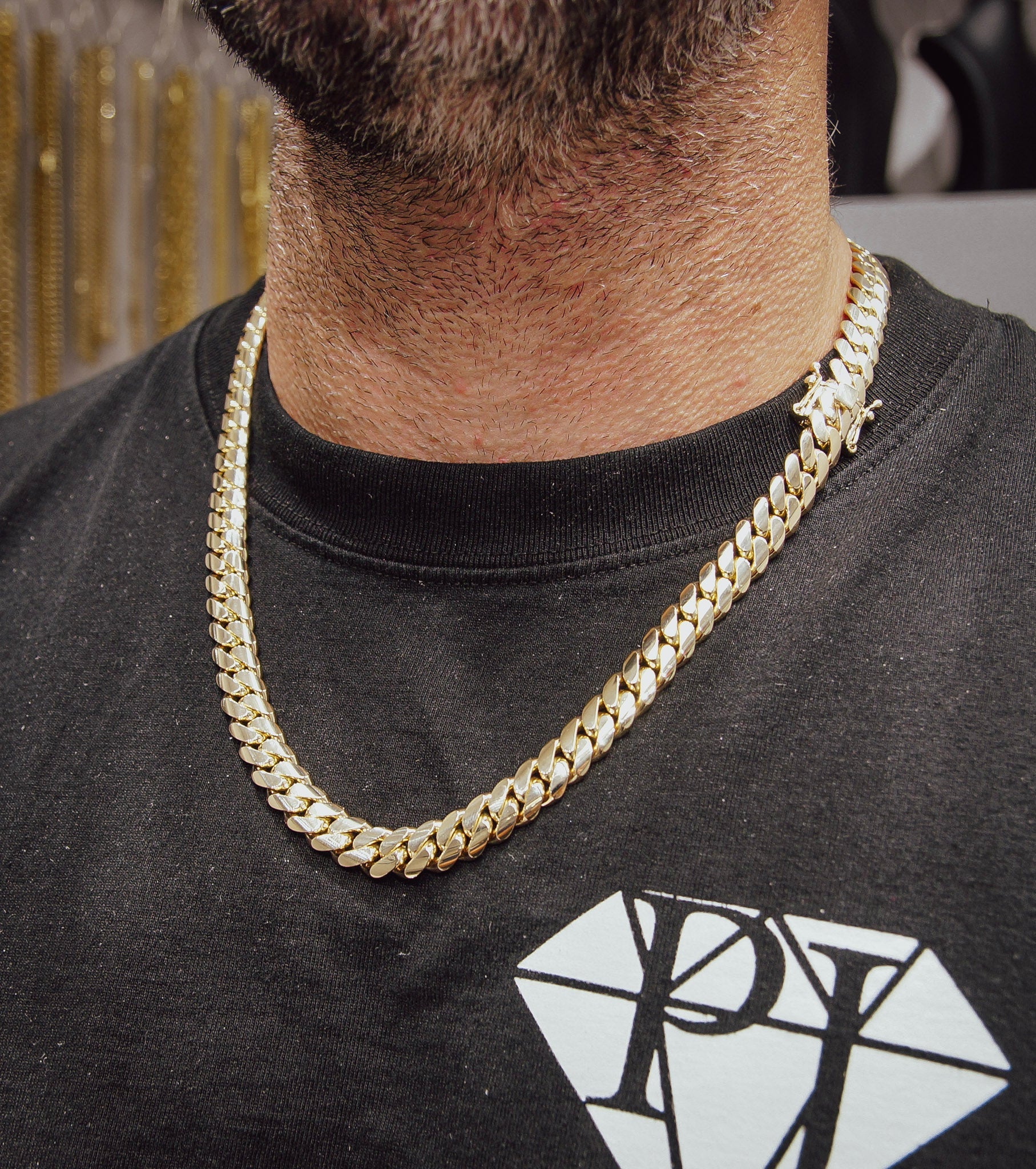 Cuban Link Chain 12mm Cuban Link Chain - Solid Gold Handcrafted in Miami Pochy Jewelry in Miami