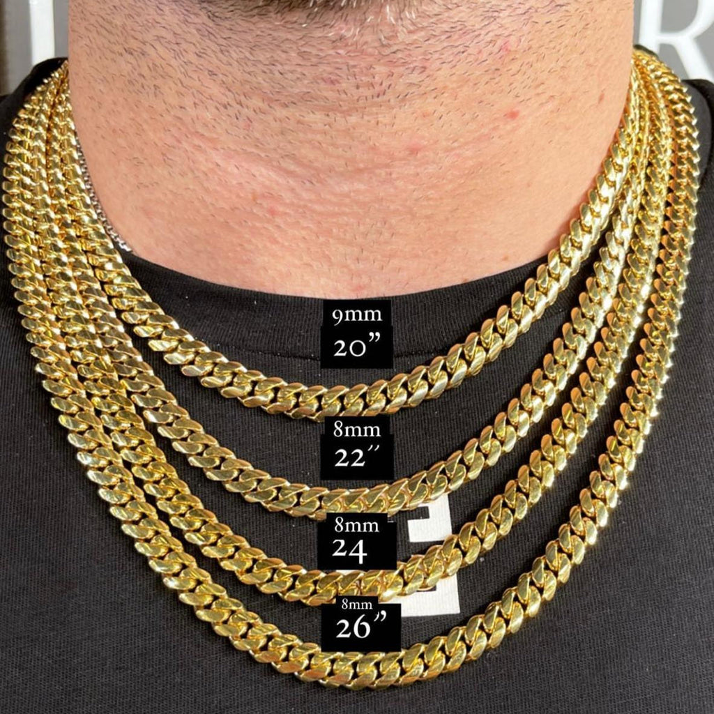 Cuban Link Chain 8mm Cuban Link Chain - Solid Gold Handcrafted in Miami Pochy Jewelry in Miami