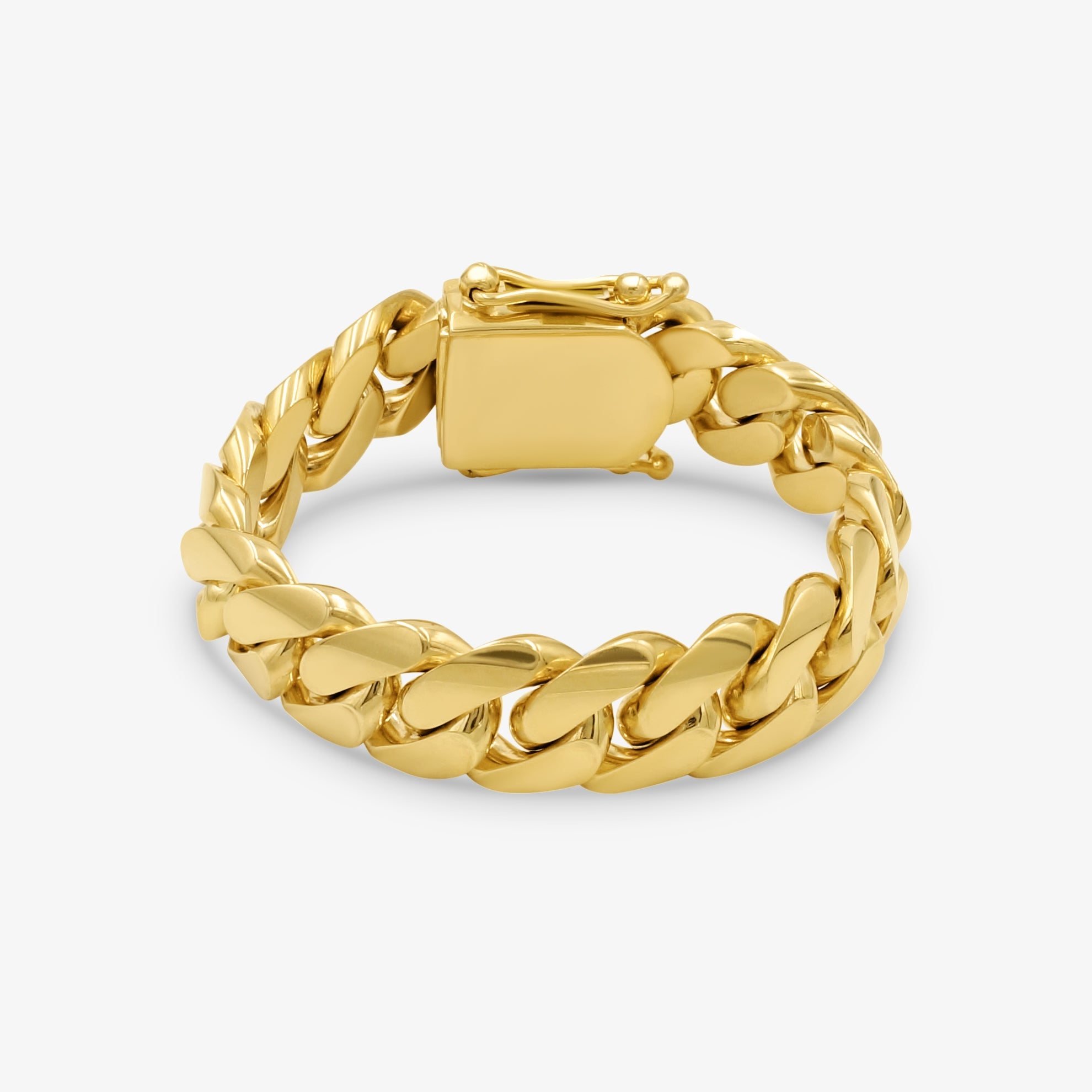 Cuban Link Bracelet 17mm Cuban Link Bracelet - Solid Gold Handcrafted in Miami Pochy Jewelry in Miami