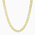 Necklace Curb Link Solid Chain in 10K Gold Pochy Jewelry in Miami