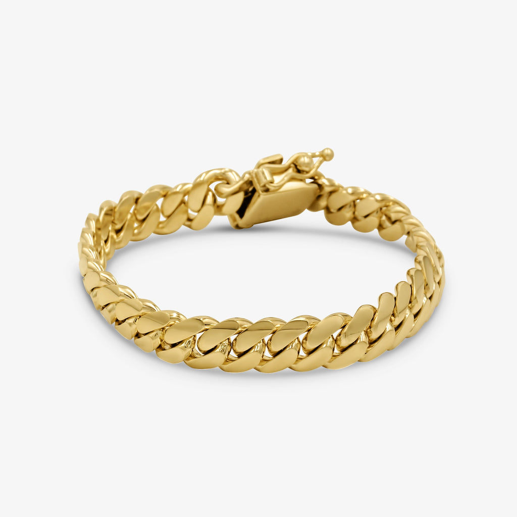 Cuban Link Bracelet 11mm Cuban Link Bracelet - Solid Gold Handcrafted in Miami Pochy Jewelry in Miami