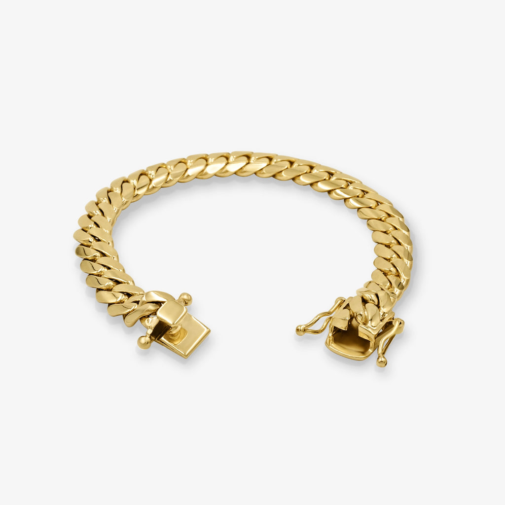 Cuban Link Bracelet 11mm Cuban Link Bracelet - Solid Gold Handcrafted in Miami Pochy Jewelry in Miami