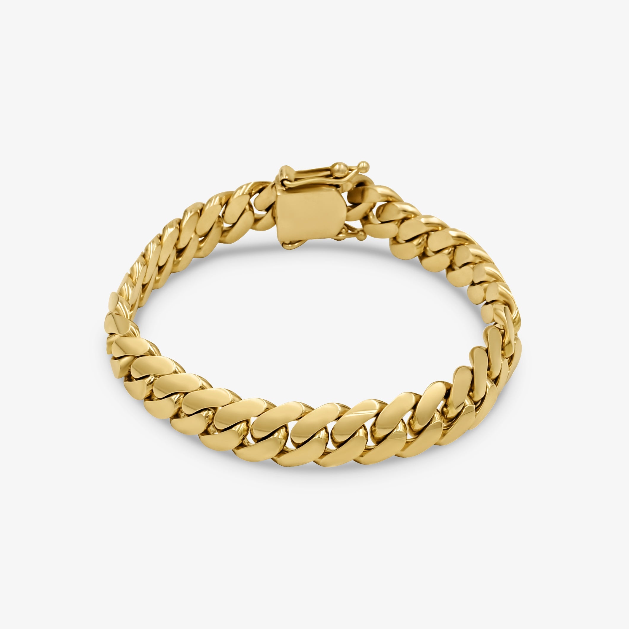 Cuban Link Bracelet 10mm Cuban Link Bracelet - Solid Gold Handcrafted in Miami Pochy Jewelry in Miami