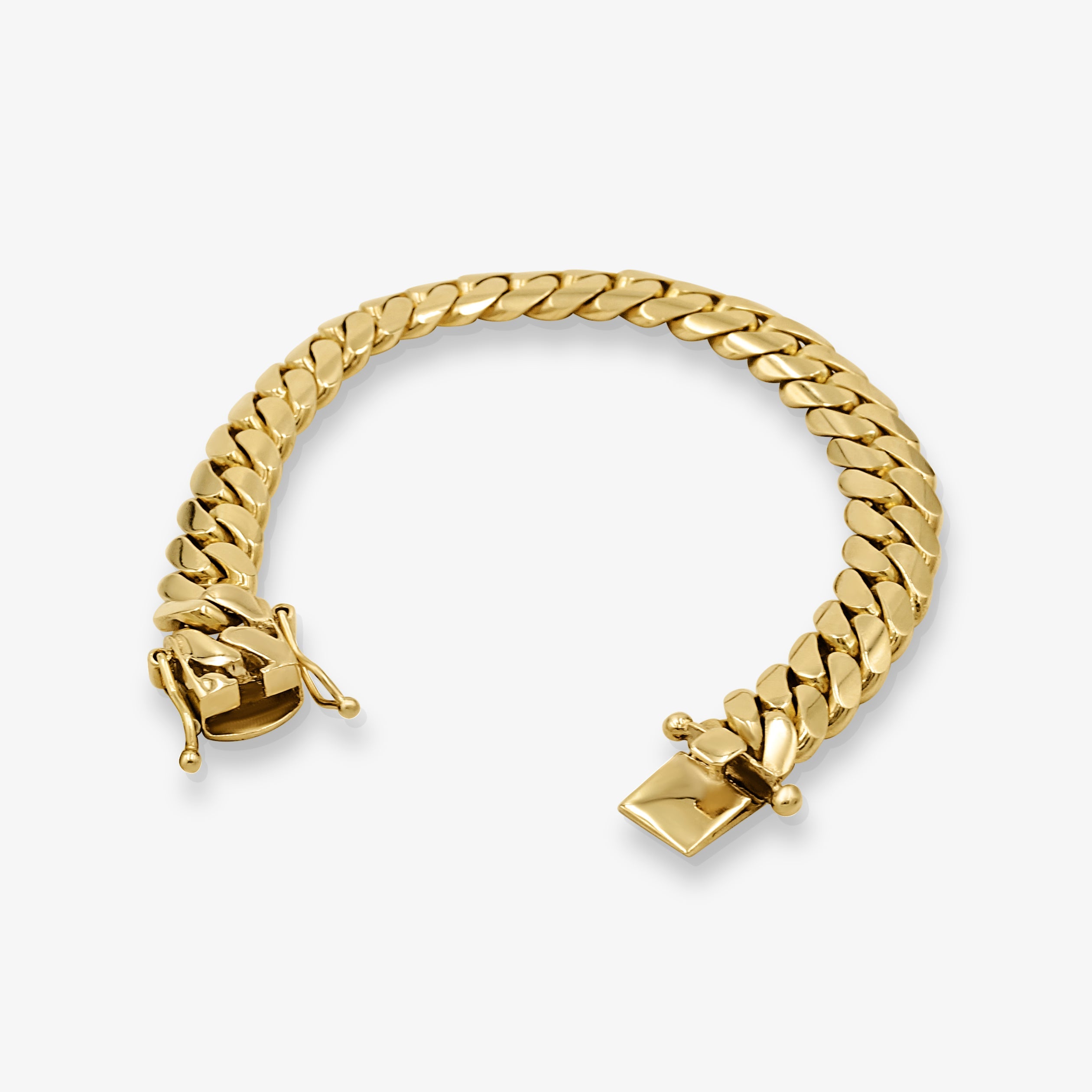 Cuban Link Bracelet 10mm Cuban Link Bracelet - Solid Gold Handcrafted in Miami Pochy Jewelry in Miami