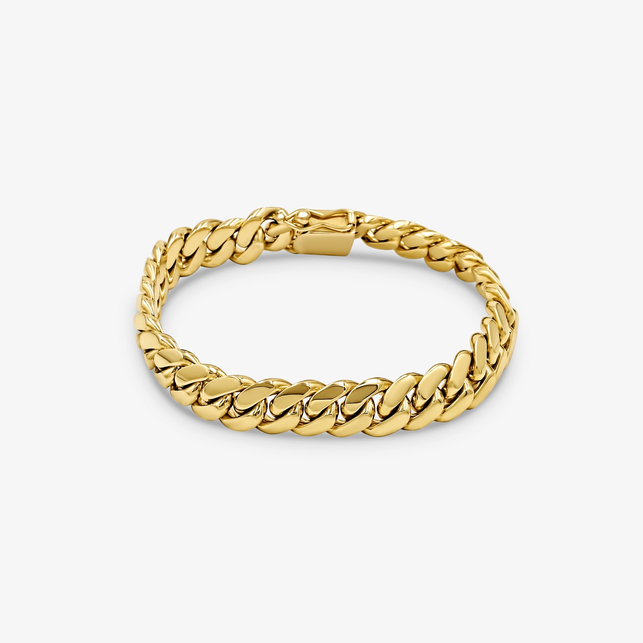 Cuban Link Bracelet 8mm Cuban Link Bracelet - Solid Gold Handcrafted in Miami Pochy Jewelry in Miami