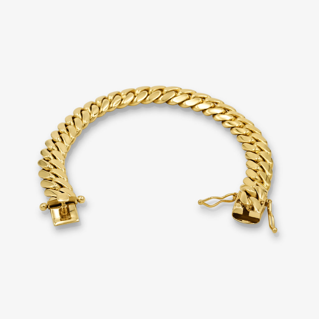 Cuban Link Bracelet 7mm Cuban Link Bracelet - Solid Gold Handcrafted in Miami Pochy Jewelry in Miami