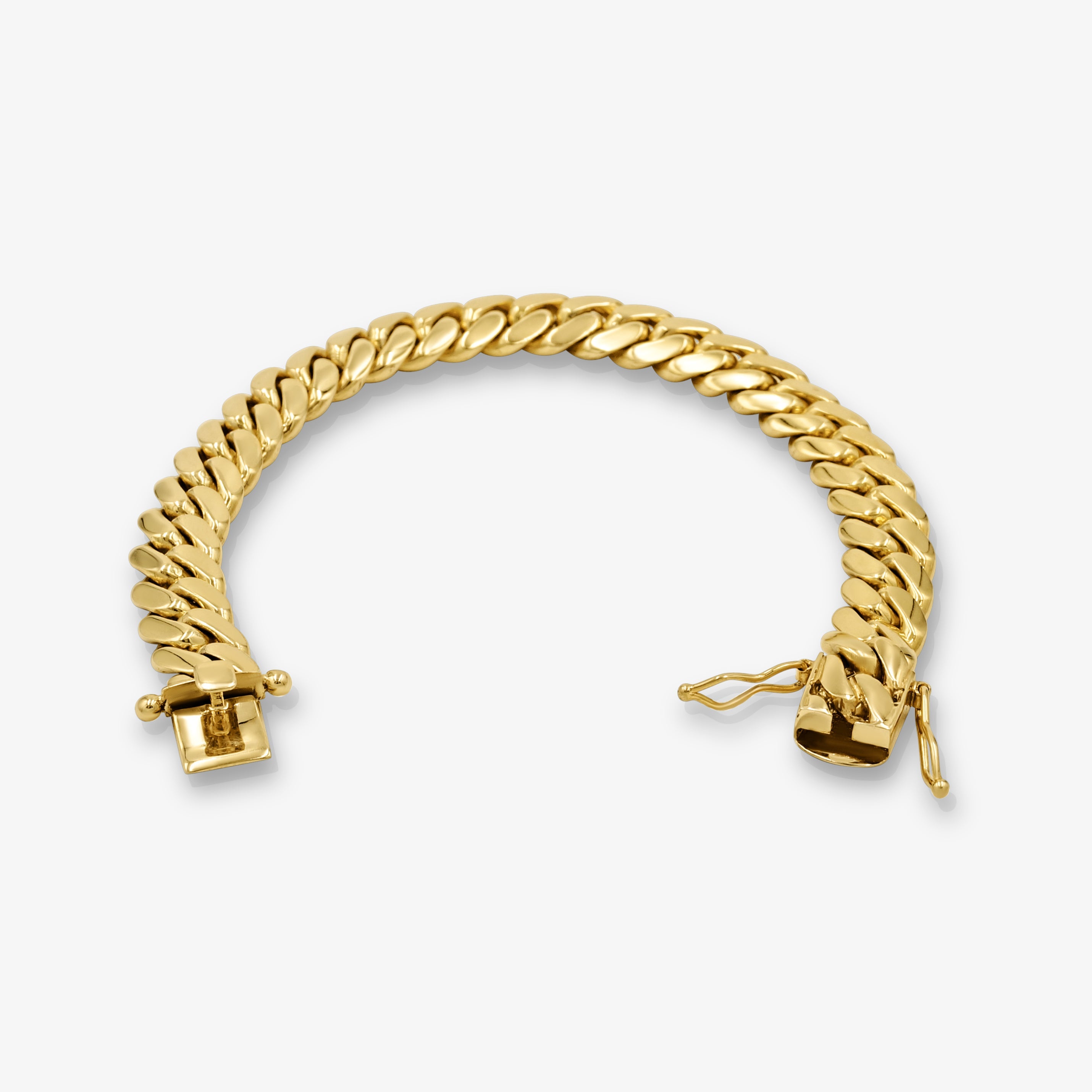 Cuban Link Bracelet 7mm Cuban Link Bracelet - Solid Gold Handcrafted in Miami Pochy Jewelry in Miami
