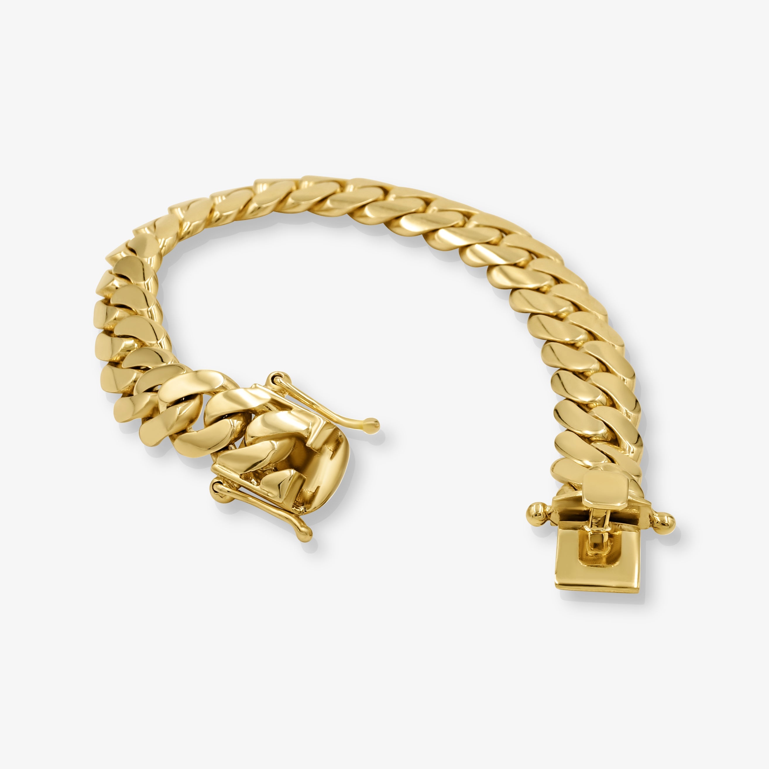 Cuban Link Bracelet 12mm Cuban Link Bracelet - Solid Gold Handcrafted in Miami Pochy Jewelry in Miami