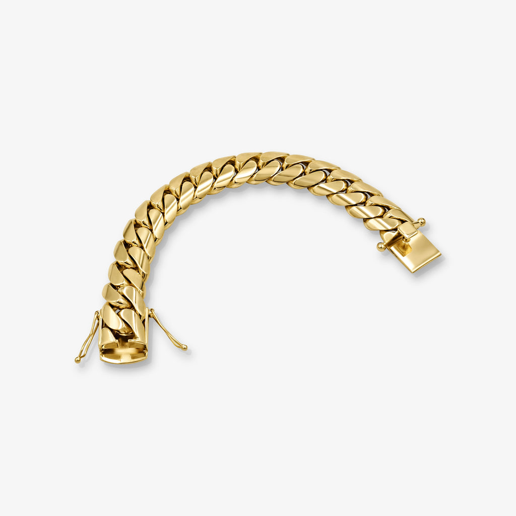 Cuban Link Bracelet 18mm Cuban Link Bracelet - Solid Gold Handcrafted in Miami Pochy Jewelry in Miami