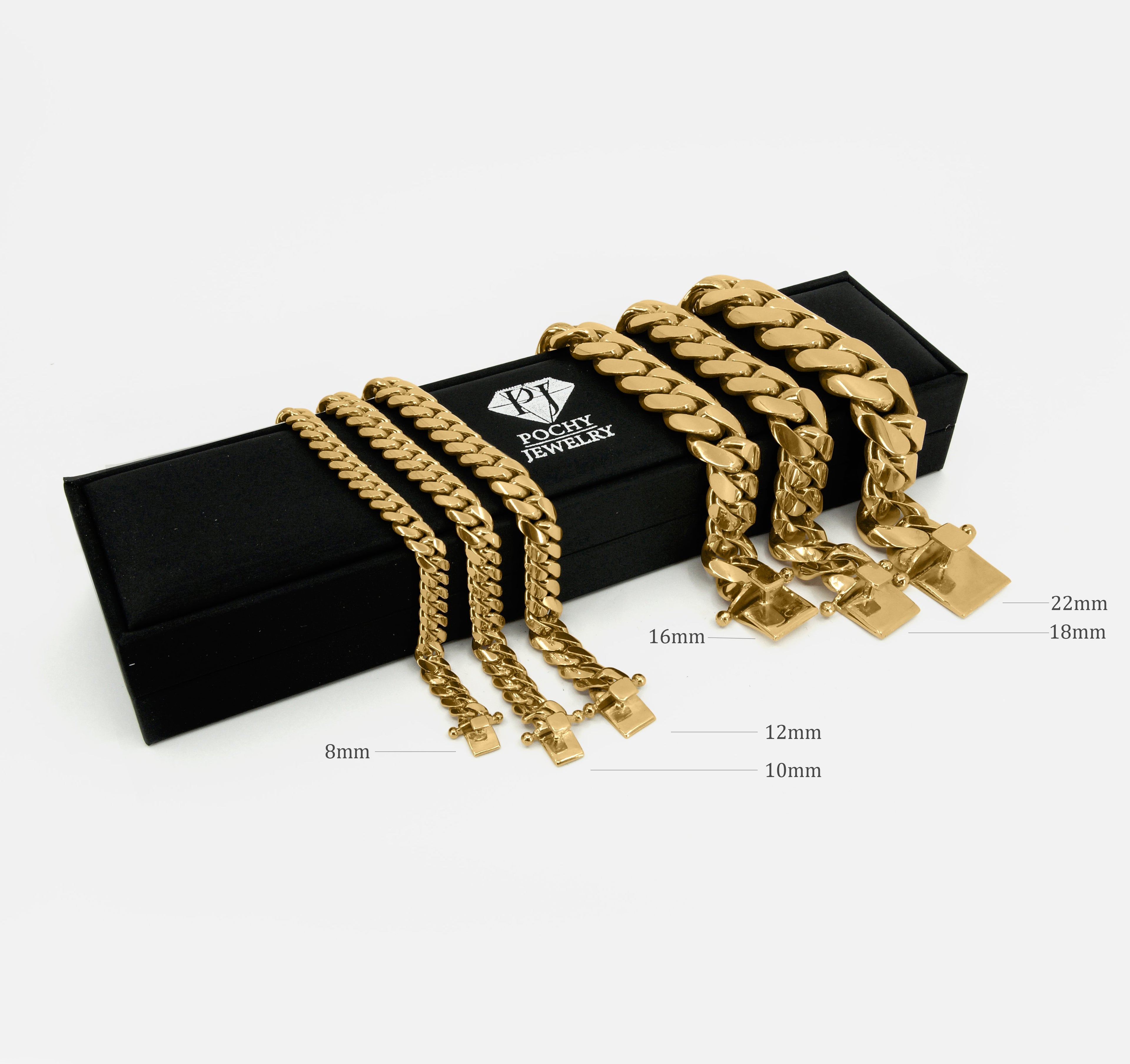Cuban Link Bracelet 8mm Cuban Link Bracelet - Solid Gold Handcrafted in Miami Pochy Jewelry in Miami