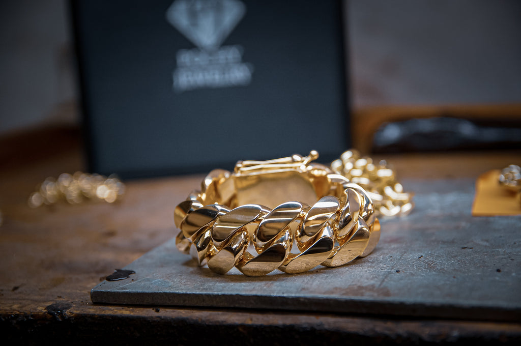 Cuban Link Bracelet 17mm Silver Cuban Link Bracelet - Solid Silver Handcrafted in Miami Pochy Jewelry in Miami