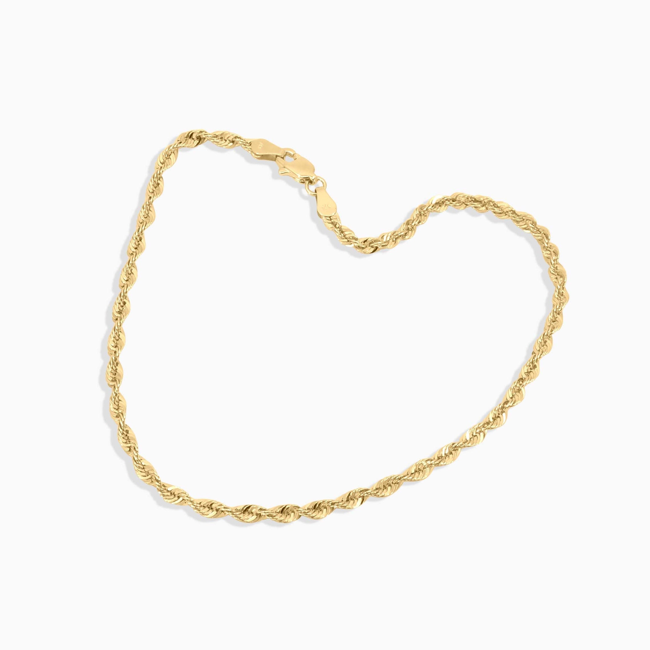 Anklet Rope Link Anklet in 10k Pochy Jewelry in Miami