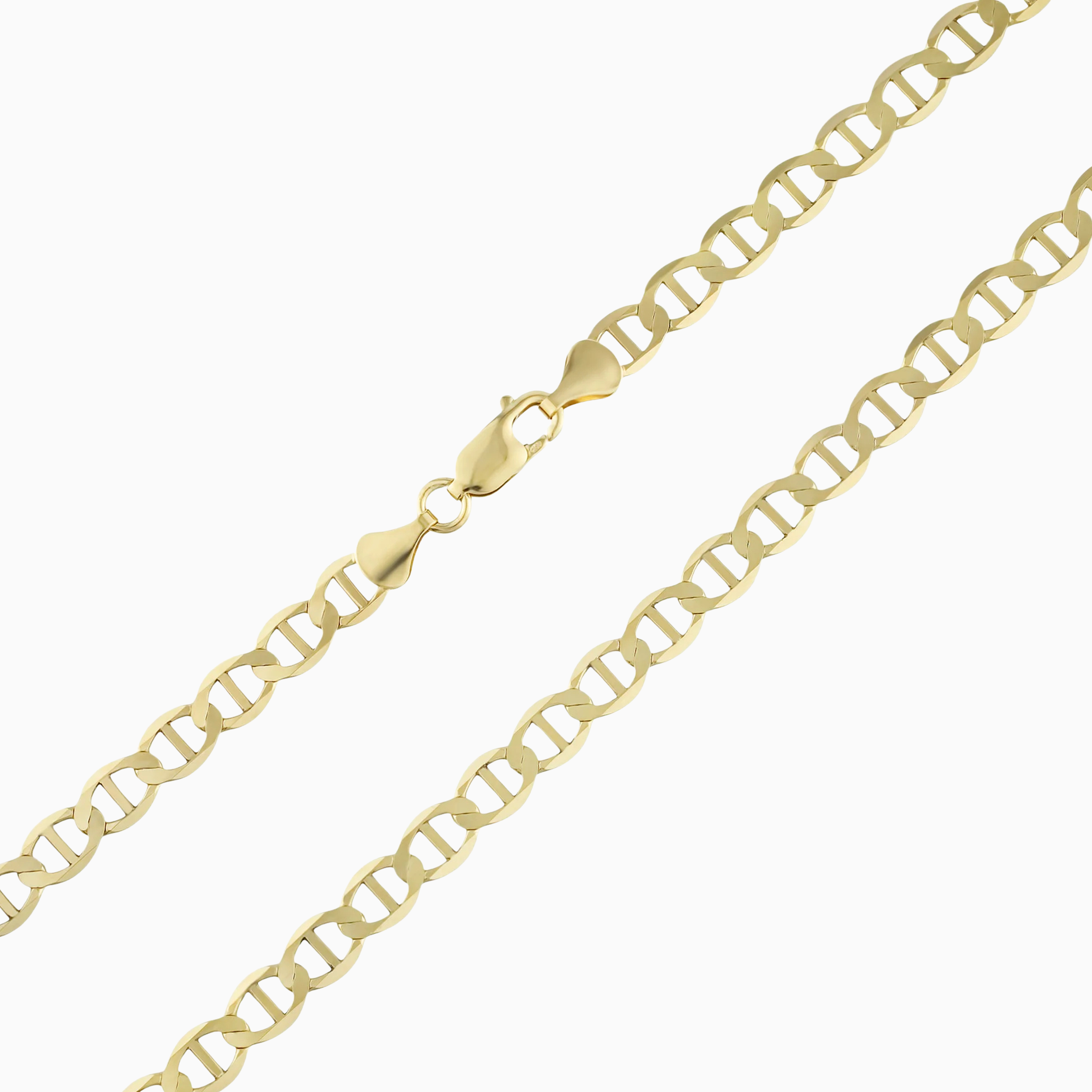 Necklace Flat Mariner Link Chain Necklace 10K Pochy Jewelry in Miami
