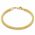 Men's Bracelet 10K Yellow Gold Franco Bracelet Pochy Jewelry in Miami
