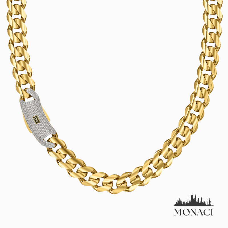 Necklace Monaci Chain in 10K Gold Pochy Jewelry in Miami