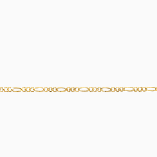 Necklace 10K Yellow Gold 2.6mm Mini Figaro Chain Pochy Jewelry in Miami