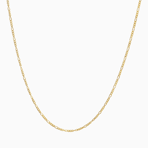 Necklace 10K Yellow Gold 2.6mm Mini Figaro Chain Pochy Jewelry in Miami