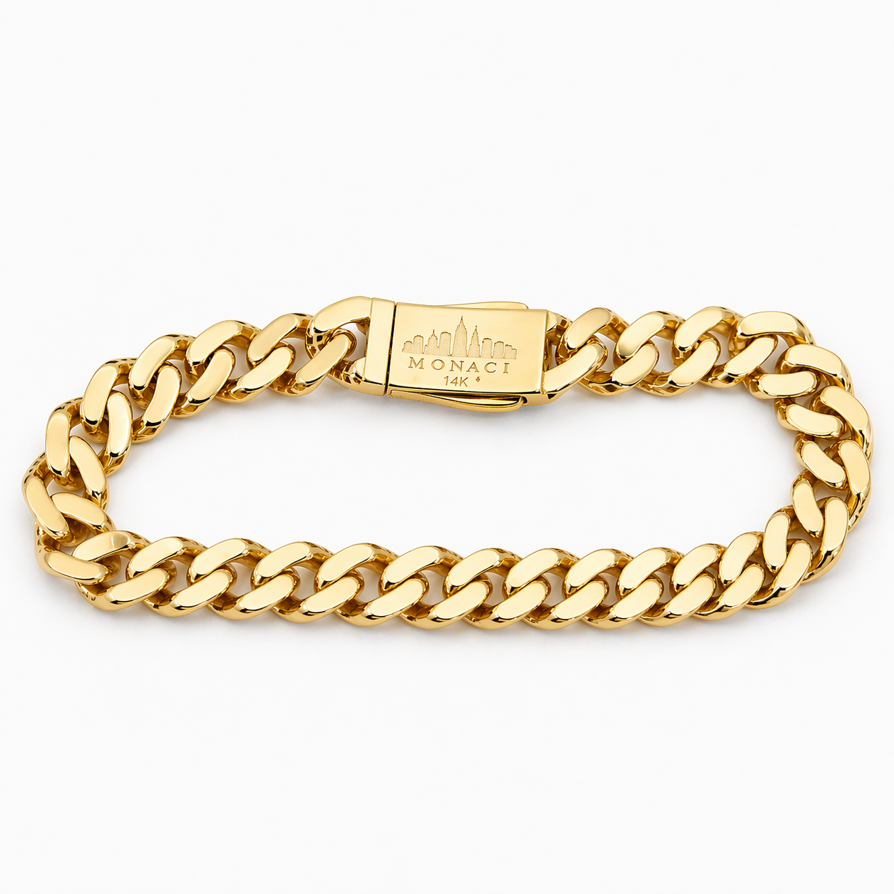 Men's Bracelet 14K Yellow Gold Monaci Bracelet Pochy Jewelry in Miami