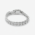 Cuban Link Bracelet 12mm Silver Cuban Link Bracelet - Solid Silver Handcrafted in Miami Pochy Jewelry in Miami