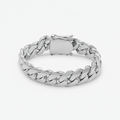 Cuban Link Bracelet 14mm Silver Cuban Link Bracelet - Solid Silver Handcrafted in Miami Pochy Jewelry in Miami