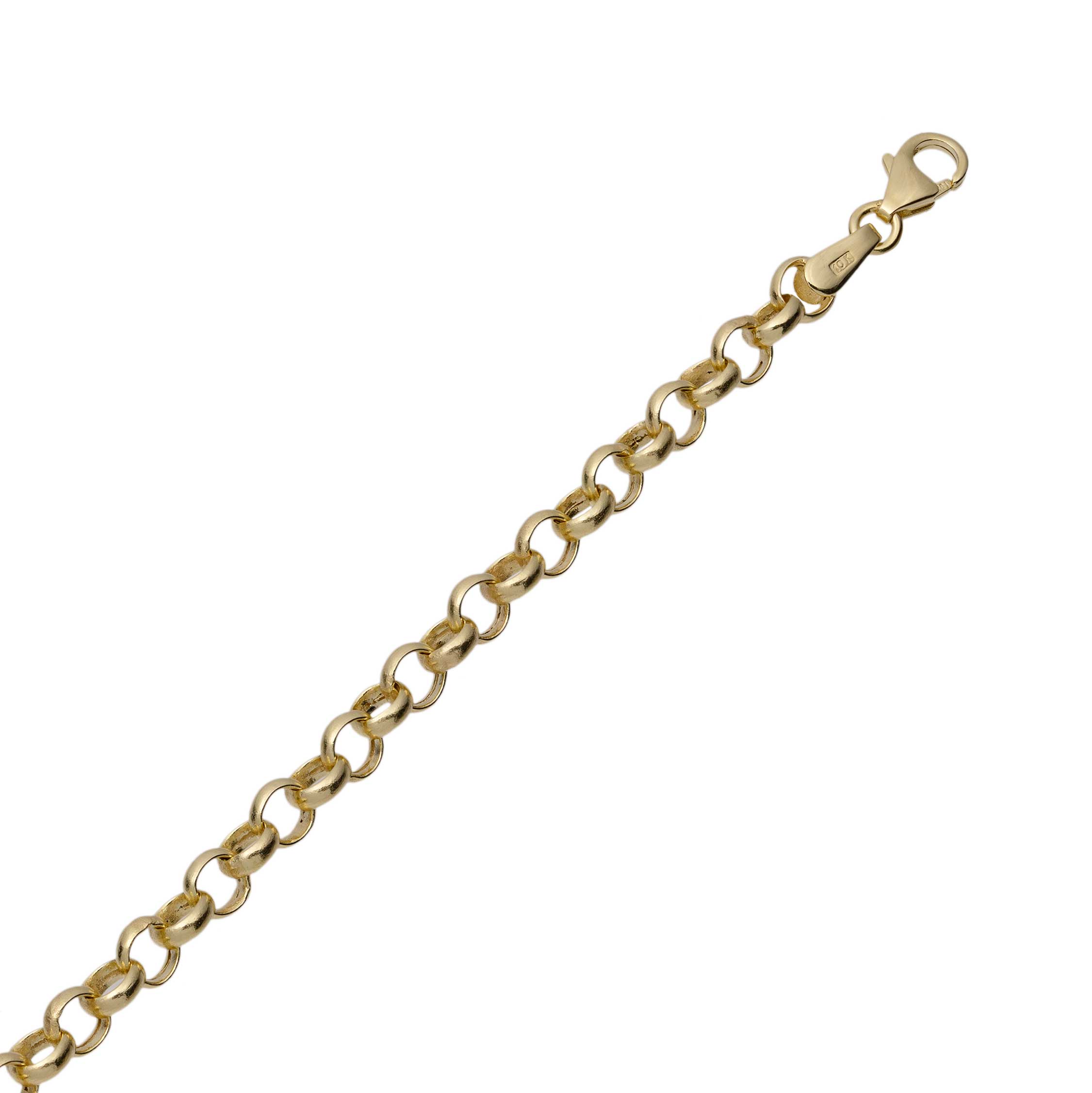 Necklace 10K Yellow Gold Rolo Link Chain Pochy Jewelry in Miami