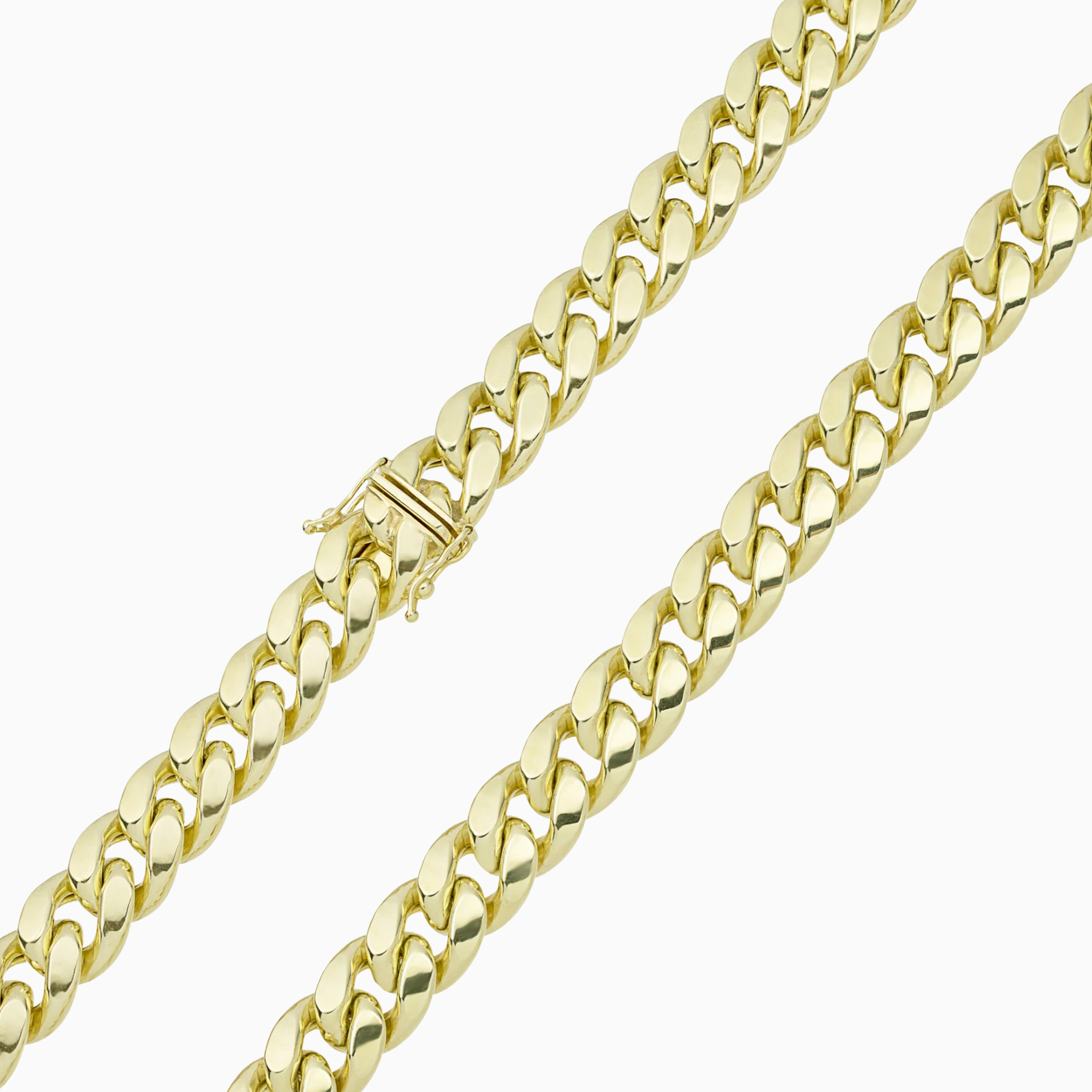 Necklace 10K Hallow Gold Cuban Link Chain Pochy Jewelry in Miami