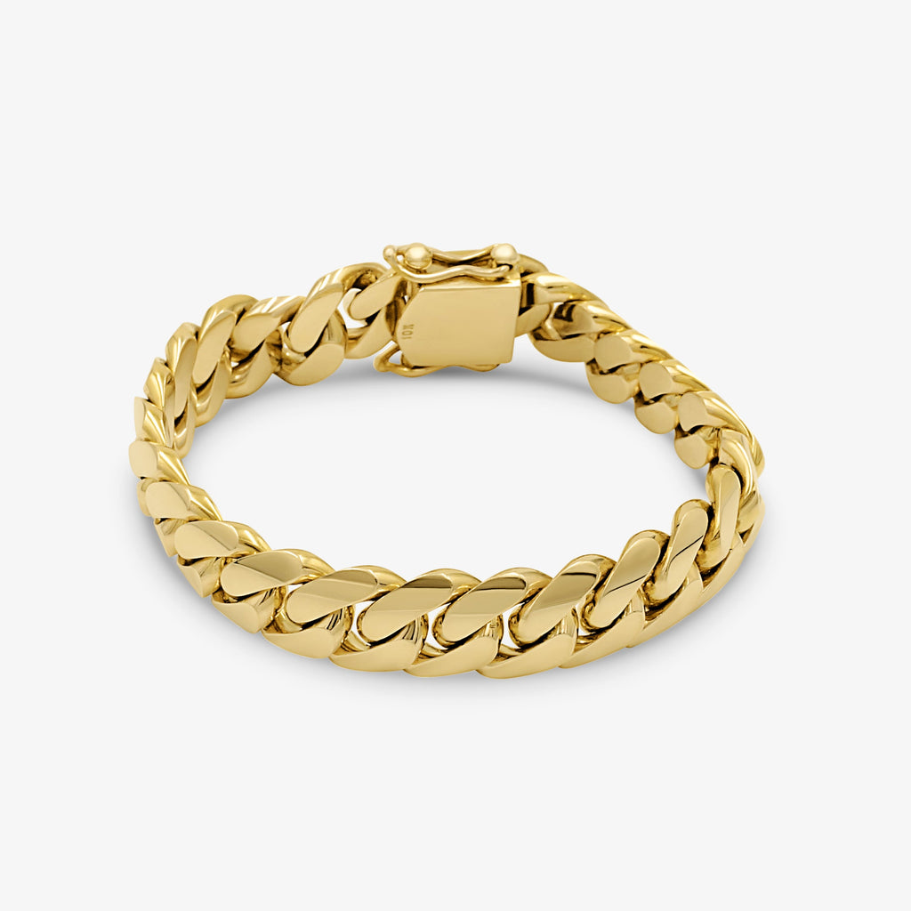Cuban Link Bracelet 12mm Cuban Link Bracelet - Solid Gold Handcrafted in Miami Pochy Jewelry in Miami