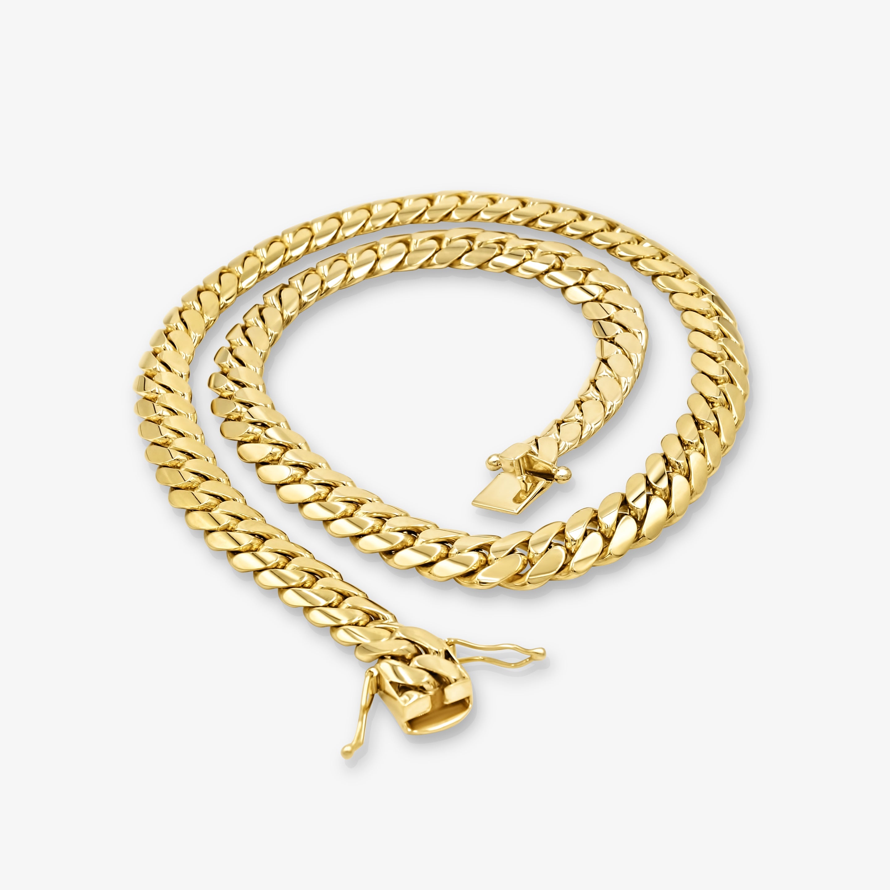 Cuban Link Chain 10mm Cuban Link Chain - Solid Gold Handcrafted in Miami Pochy Jewelry in Miami
